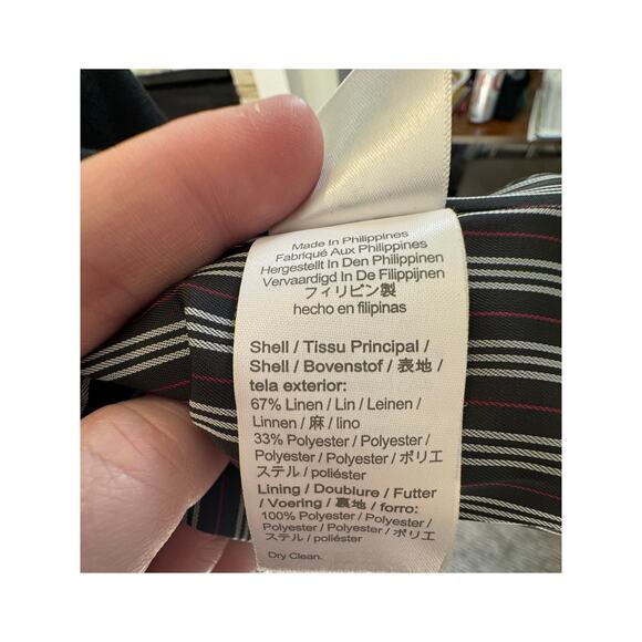 J.Crew Linen Blend One-Button Blazer Black Women’s Size 2 - Picture 3 of 4